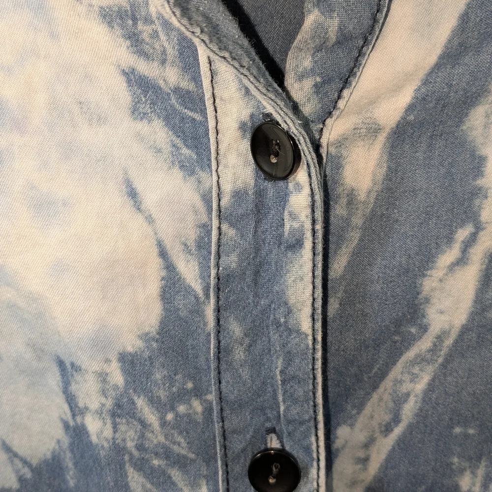 Kroix Denim Lightweight Bleached Tie Dyed Shirtdress M - Picture 5 of 11